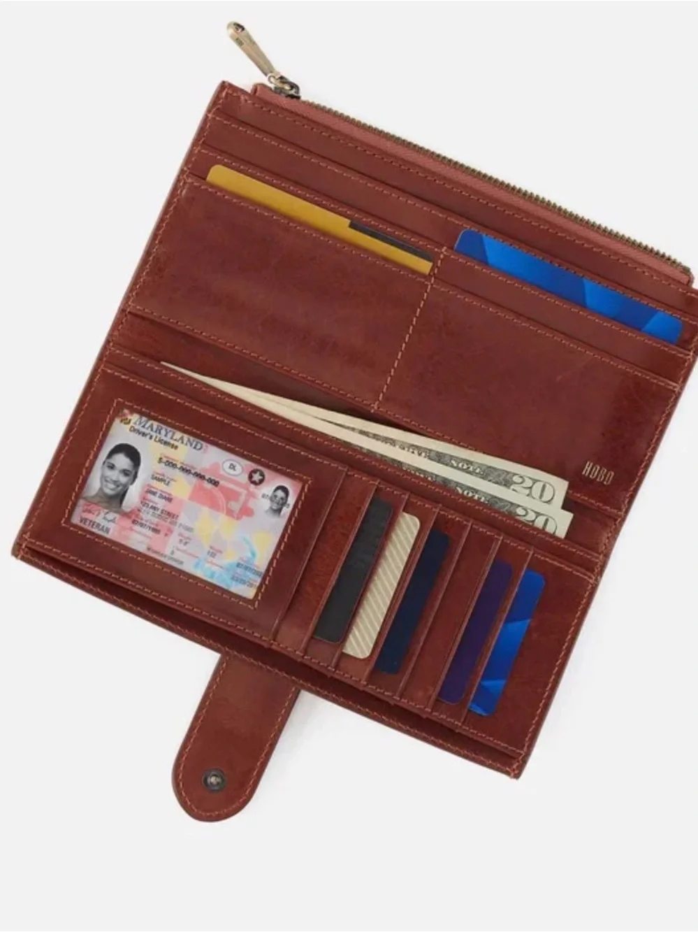 HOBO Dunn Continental Wallet in “Pecan Ridge” - Picture 13 of 13